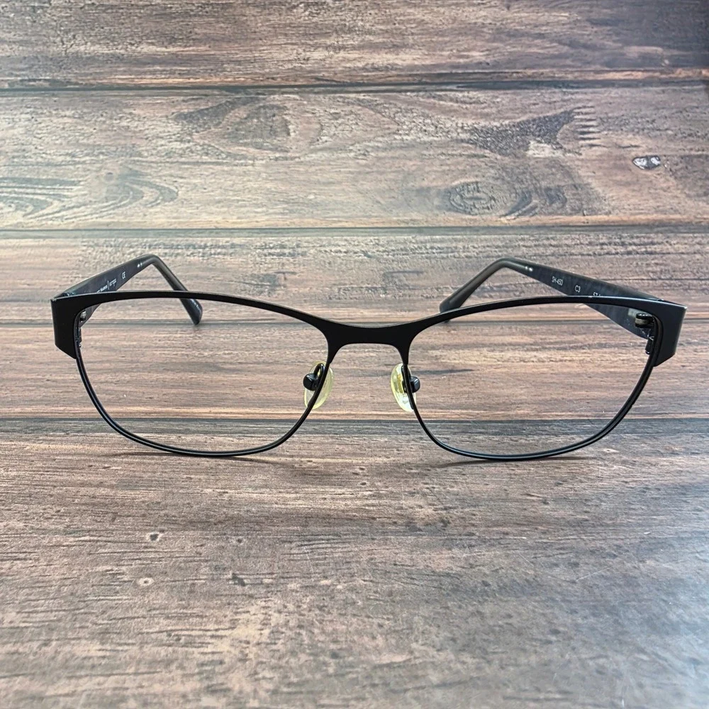 Scott Harris Europa SH-450 C3 Black Metal Cat‎ Eye Eyeglass Frames 57-16-140